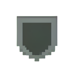 Iron Shield (Low-Res) - 256x256 pixel art sprite