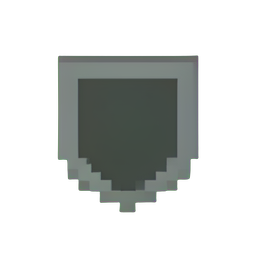 Escudo de Ferro (Baixa Resolução) — sprite pixel art 256×256
