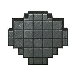 Iron Shield (Voxel) - 256x256 pixel art sprite