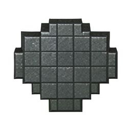 Bouclier de fer (Voxel) — sprite pixel art 256×256