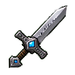 Espada de Hierro (16-Bit) — sprite pixel art 256×256