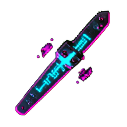Épée de fer (Cyberpunk) — sprite pixel art 256×256