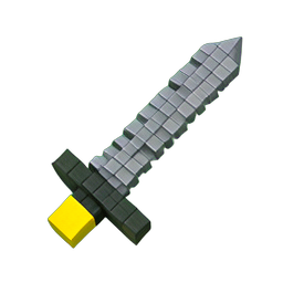 Iron Sword (Voxel) - 256x256 pixel art sprite
