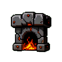 Forge de la tour de fer — sprite pixel art 256×256