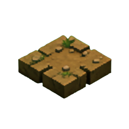 Carreau de terre — sprite pixel art 256×256