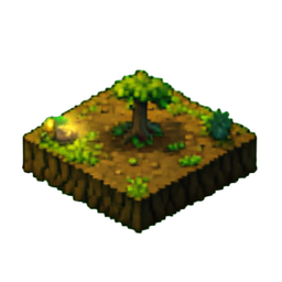 Ladrilho do chão da floresta — sprite pixel art 256×256