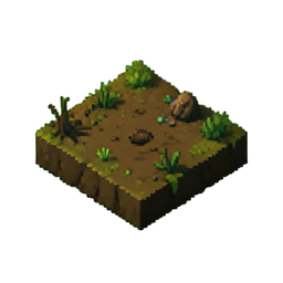 Baldosa de Barro de Pantano — sprite pixel art 256×256