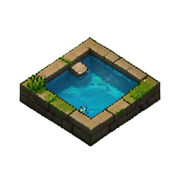 Carrelage de Étang d'Eau — sprite pixel art 256×256