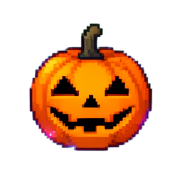 Jack O'Lantern clásico — sprite pixel art 256×256