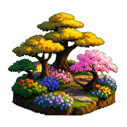 Japanese Garden - 256x256 pixel art sprite