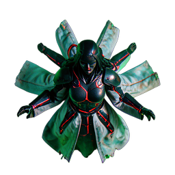 Japanese Shrine Maiden (Cinematic) - 256x256 pixel art sprite