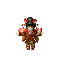 Japanese Shrine Maiden (HD-2D) - 256x256 pixel art sprite