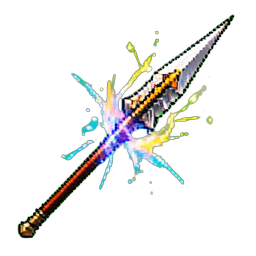 Lanzamiento de Lanza — sprite pixel art 256×256