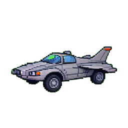 Caça a jato — sprite pixel art 256×256