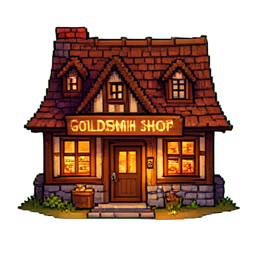 Schmied-Shop — 256×256 Pixel-Art-Sprite