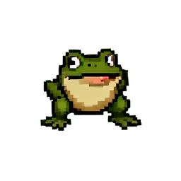 Ennemi Grenouille Sautante — sprite pixel art 256×256