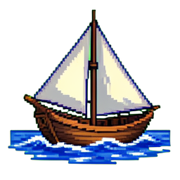 Junk Sail Chinese — sprite pixel art 256×256
