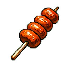 Espeto de Kebab — sprite pixel art 256×256