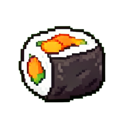 キンパのロール — 256×256 ピクセルアートスプライト