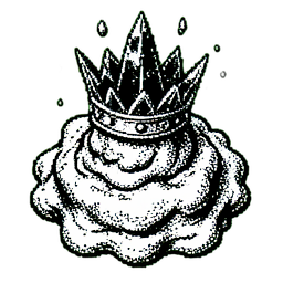 Rey Slime (1-Bit) — sprite pixel art 256×256