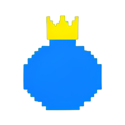 キングスライム (低解) — 256×256 ピクセルアートスプライト