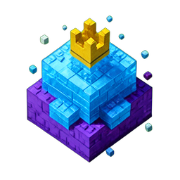 King Slime (Voxel) - 256x256 pixel art sprite