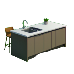 Îlot de cuisine — sprite pixel art 256×256