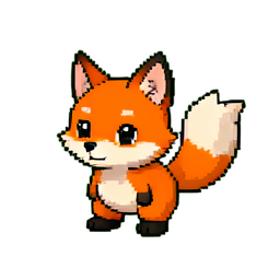 Kitsune Fox Spirit — 256×256 pixel art sprite