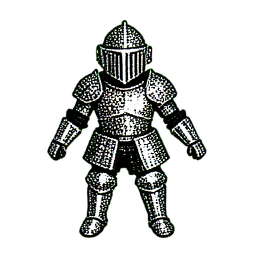 Knight Girl (1-Bit) - 256x256 pixel art sprite