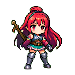 Knight Girl - 256x256 pixel art sprite