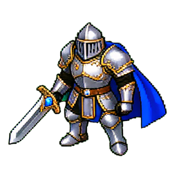 Knight Paladin (16-Bit) - 256x256 pixel art sprite