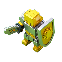 Knight Paladin (Voxel) - 256x256 pixel art sprite