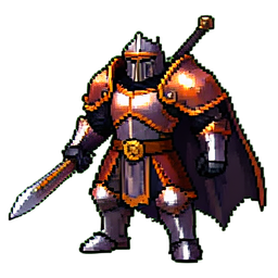 Knight Paladin - 256x256 pixel art sprite