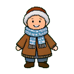 Gestrickter Pullover Oma — 256×256 Pixel-Art-Sprite