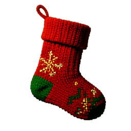 Calcetines tejidos rojos — sprite pixel art 256×256