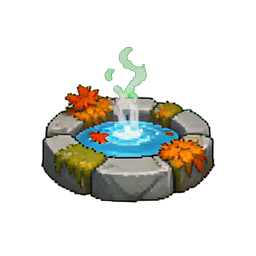 鯉の池の石の縁 — 256×256 ピクセルアートスプライト