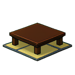 Mesa calentada Kotatsu — sprite pixel art 256×256