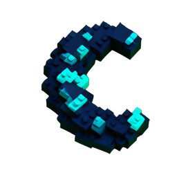 Kraken Tentacle (Voxel) - 256x256 pixel art sprite