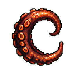 Tentáculo Kraken — sprite pixel art 256×256