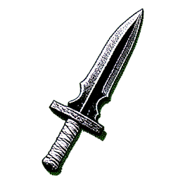Kunai (1-Bit) — 256×256 Pixel-Art-Sprite