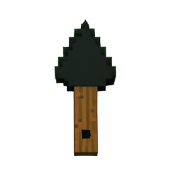 Kunai (Voxel) - 256x256 pixel art sprite