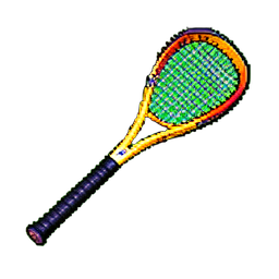 Lacrosse-Stab und Netz — 256×256 Pixel-Art-Sprite