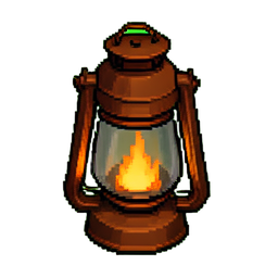 Lanterna Pendente (16-Bit) — sprite pixel art 256×256