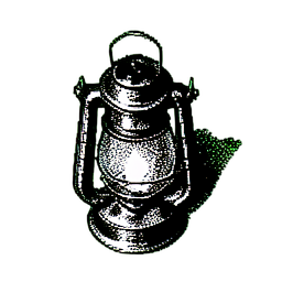 Laterne hängen (1-Bit) — 256×256 Pixel-Art-Sprite