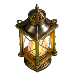 Lantern Hanging (HD-2D) - 256x256 pixel art sprite
