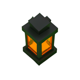Colgante de linterna (Voxel) — sprite pixel art 256×256
