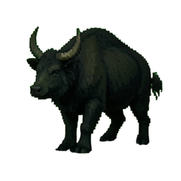 Grande toca de animal — sprite pixel art 256×256