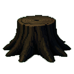 Tronc d'arbre grand — sprite pixel art 256×256