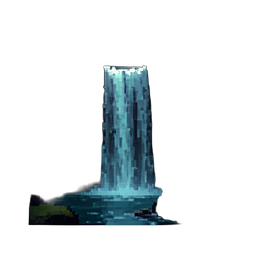 Mini cascade grande — sprite pixel art 256×256
