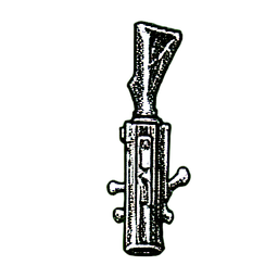 Pistolet laser (1-Bit) — sprite pixel art 256×256